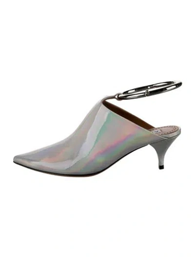Pre-owned Alaïa Leather Slingback Pumps In Silver