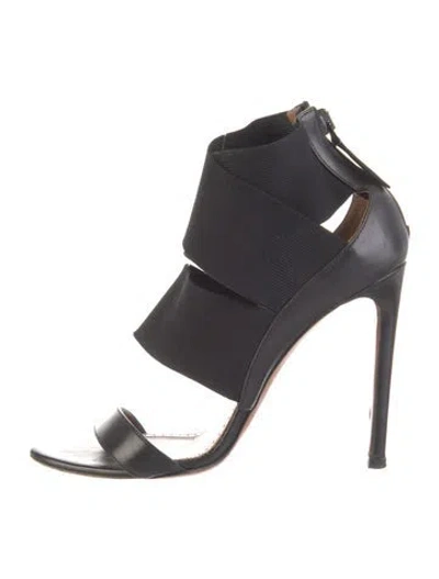 Pre-owned Alaïa Leather Slingback Sandals In Black