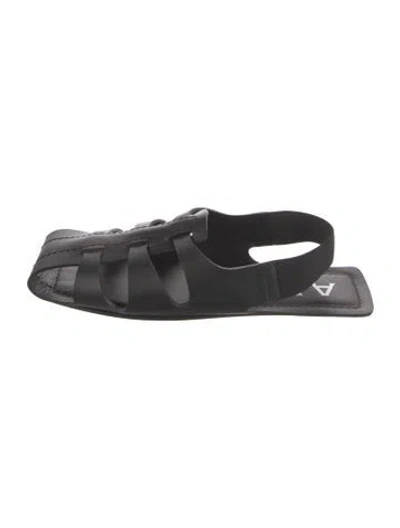 Pre-owned Alaïa Leather Slingback Sandals In Black