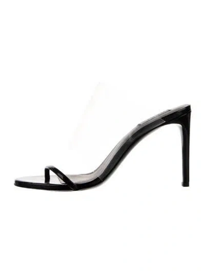 Pre-owned Alaïa Leather Slingback Sandals In Gray