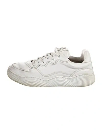 Pre-owned Alaïa Leather Sneakers In Silver