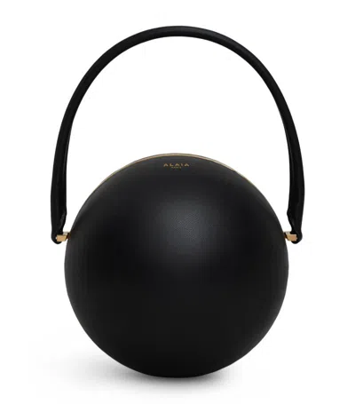 Alaïa Leather Spherical Top-handle Bag In Black