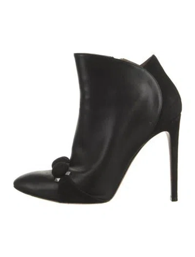 Pre-owned Alaïa Leather Studded Accents Boots In Black