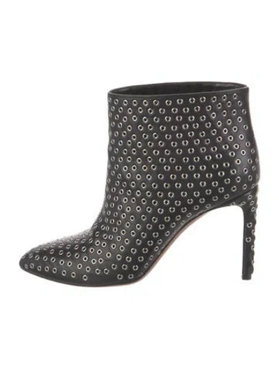Pre-owned Alaïa Leather Studded Accents Boots In Black