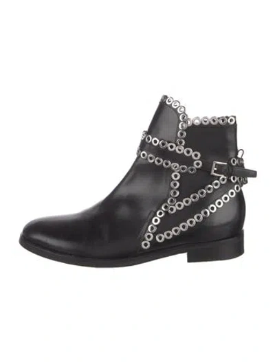 Pre-owned Alaïa Leather Studded Accents Boots In Black