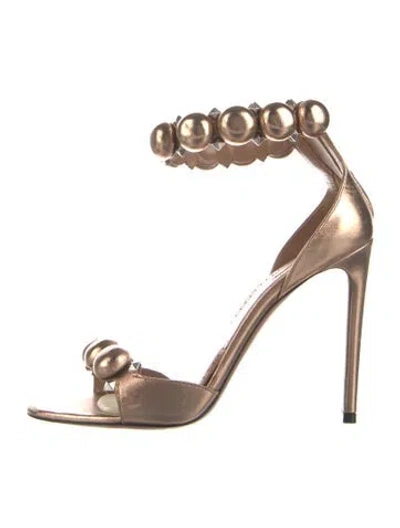 Pre-owned Alaïa Leather Studded Accents Sandals In Black