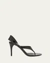 Alaïa Leather Thong Slingback Sandals In Noir