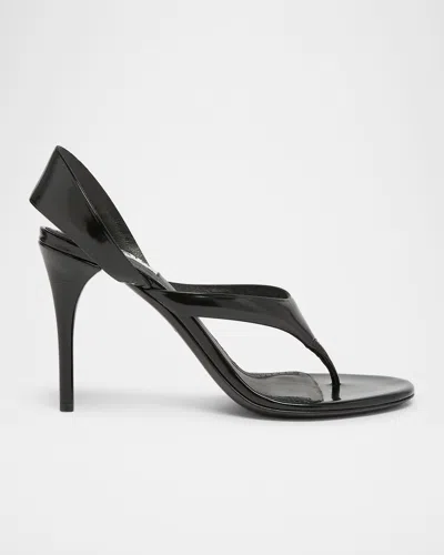 ALAÏA LEATHER THONG SLINGBACK SANDALS