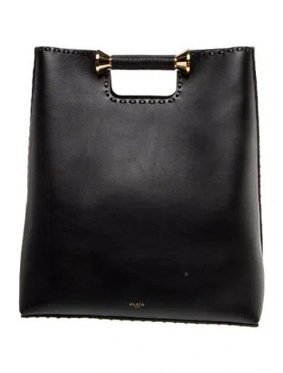 Pre-owned Alaïa Leather Top Handle Bag In Black