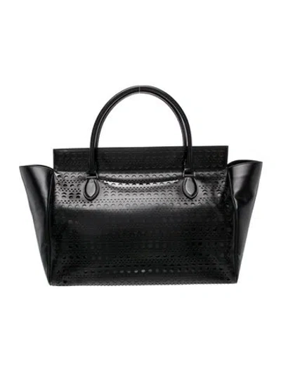 Pre-owned Alaïa Leather Top Handle Bag In Black