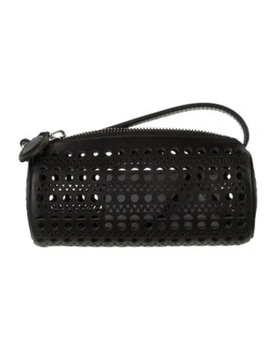 Pre-owned Alaïa Leather Top Handle Bag In Black