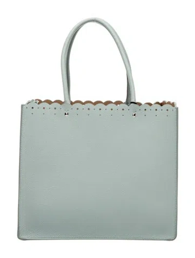 Pre-owned Alaïa Leather Top Handle Bag In Blue