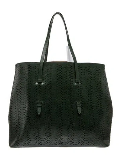 Pre-owned Alaïa Leather Top Handle Bag In Green
