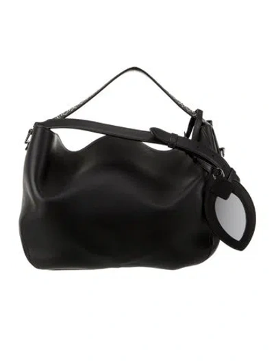 Pre-owned Alaïa Leather Top Handle Bag Medium In Black