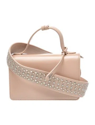 Pre-owned Alaïa Leather Top Handle Bag In Neutrals/pink
