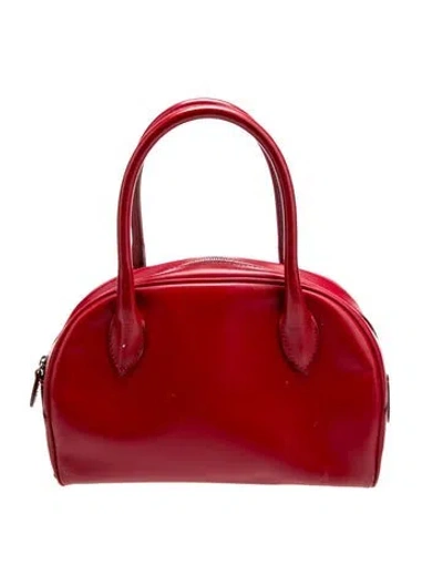 Pre-owned Alaïa Leather Top Handle Bag In Red
