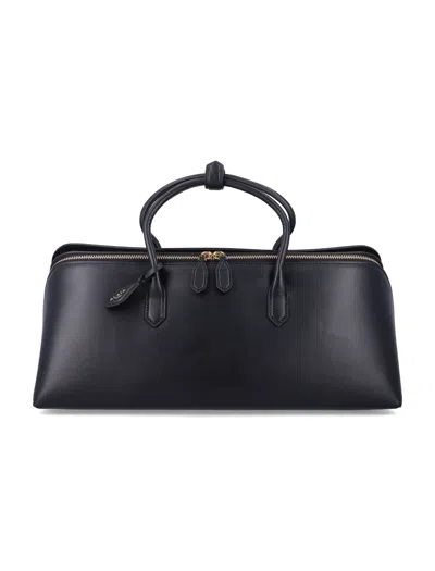 Alaïa Alaia Leather Top Handle Travel Bag In Black