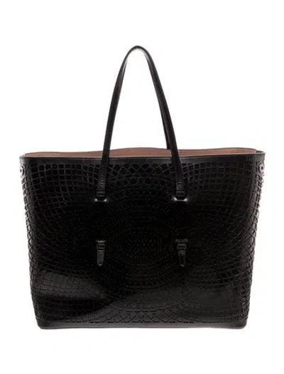 Pre-owned Alaïa Leather Tote In Black