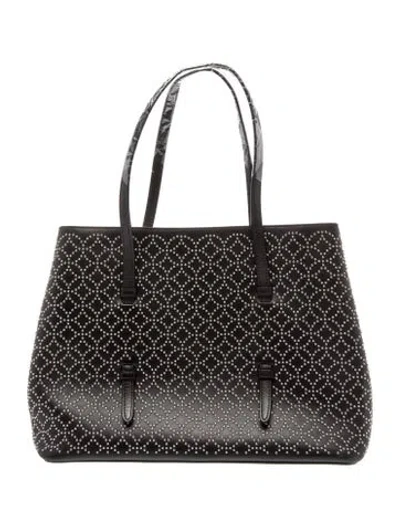 Pre-owned Alaïa Leather Tote In Black