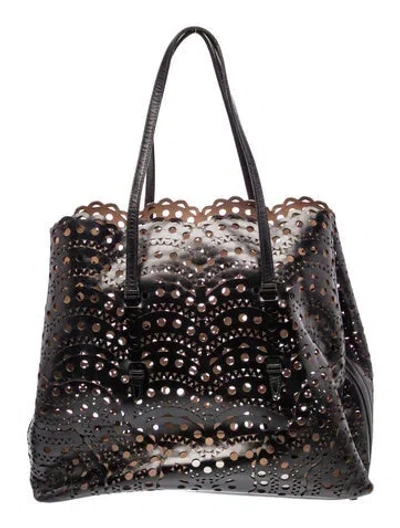 Pre-owned Alaïa Leather Tote In Black