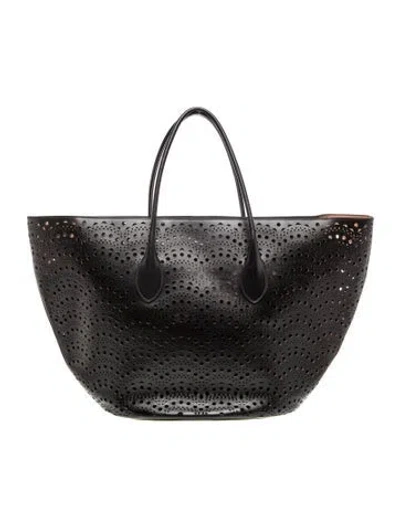 Pre-owned Alaïa Leather Tote In Black
