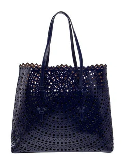 Pre-owned Alaïa Leather Tote In Blue