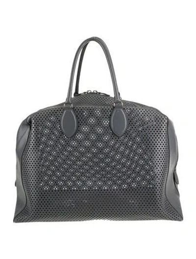 Pre-owned Alaïa Leather Tote In Gray