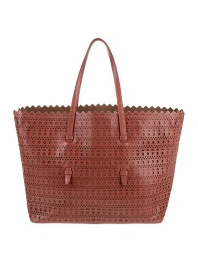 Pre-owned Alaïa Leather Tote In Pink