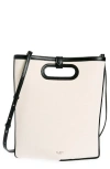 Alaïa Folded Tote Bag In Canvas And Leather In Ecru