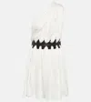 Alaïa Leather-trimmed Minidress In White