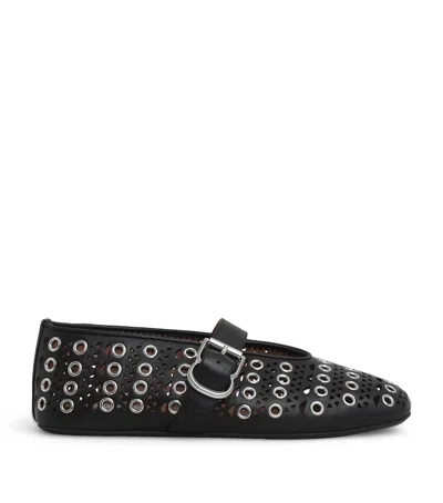 ALAÏA ALAÏA LEATHER VIENNE BALLET FLATS