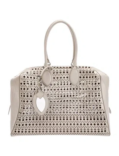 Pre-owned Alaïa Leather Vienne In Neutral