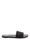 ALAÏA LEATHER VIENNE SLIDES FOR