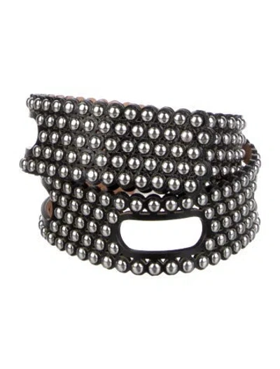 Pre-owned Alaïa Leather Waist Belt In Black