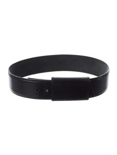 Pre-owned Alaïa Leather Waist Belt In Black