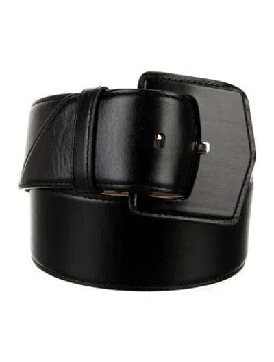 Pre-owned Alaïa Leather Waist Belt In Black