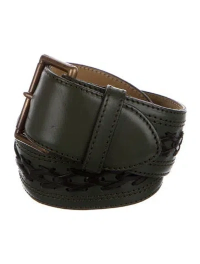 Pre-owned Alaïa Leather Waist Belt In Green