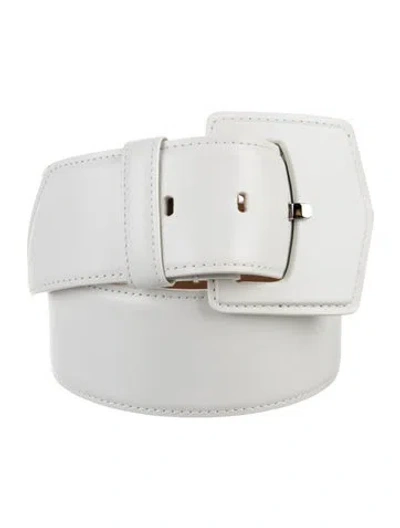 Pre-owned Alaïa Leather Waist Belt In White