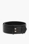 Alaïa Leather Waist Belt Without Buckle 55mm In Black
