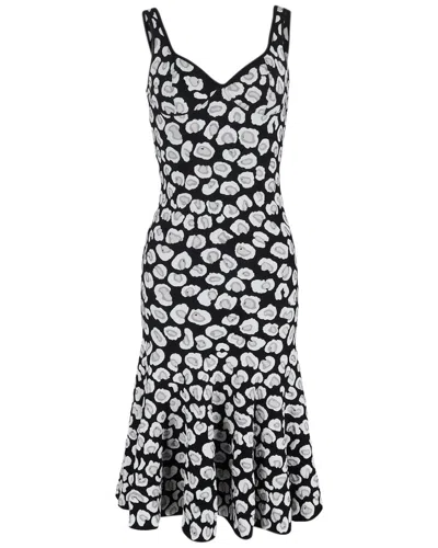 Pre-owned Alaïa Leopard Jacquard-knit Midi Dress (authentic Pre-loved)