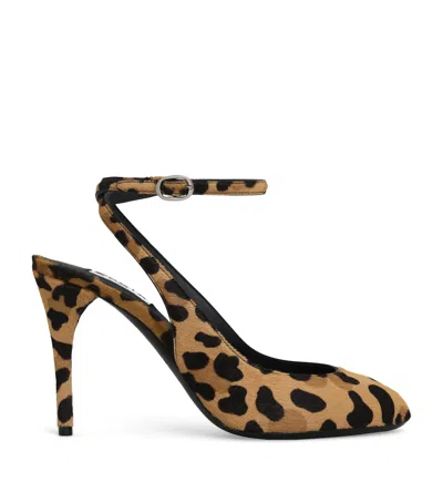 Alaïa Leopard Print Decollete Pumps 90 In Brown