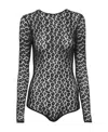Alaïa Leopard Print Lace Leopard Jumpsuit In Black