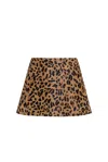 Alaïa Leopard Print Mini Skirt In Brun Sepia