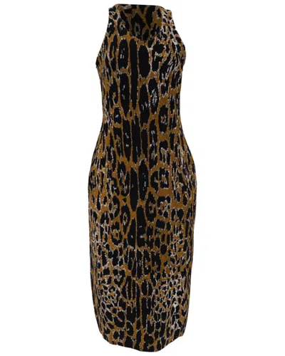 Alaïa Leopard-print Knit Midi Tank Dress (authentic Pre-loved) In Brown