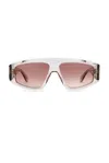 Alaïa Lettering Logo Rectangular Sunglasses In Multi
