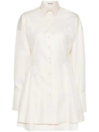 Pre-owned Alaïa Lightweight Mini-skirt Suit In Neutral