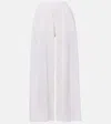 Alaïa Linen And Silk Wide-leg Pants In White