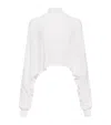 Alaïa Linen Batwing Sweater In White