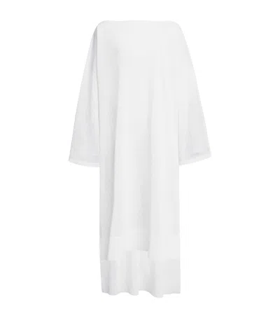 Alaïa Linen-silk Kaftan Dress In White