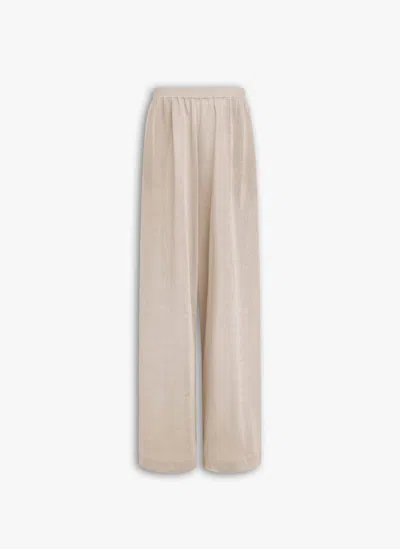Alaïa Linen Silk Trousers In Neutral